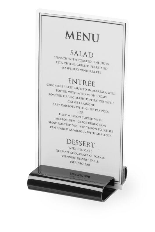 Stolný držiak menu karty plast
