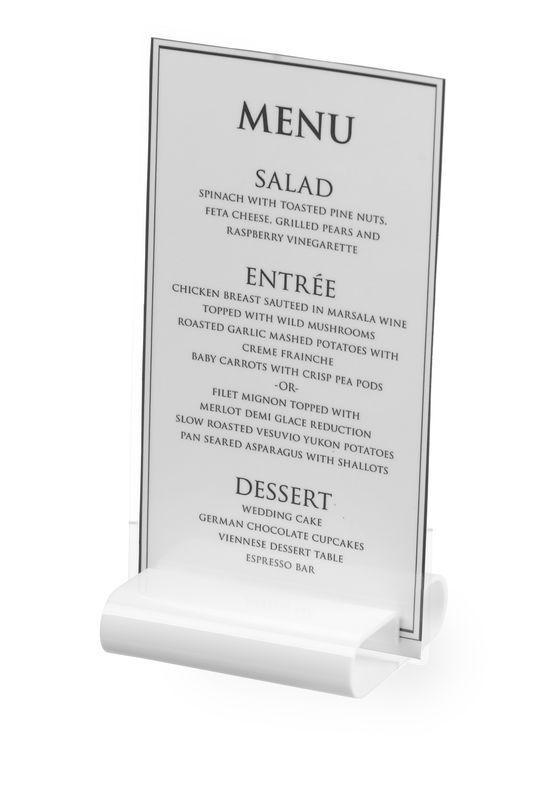 Stolný držiak menu karty plast