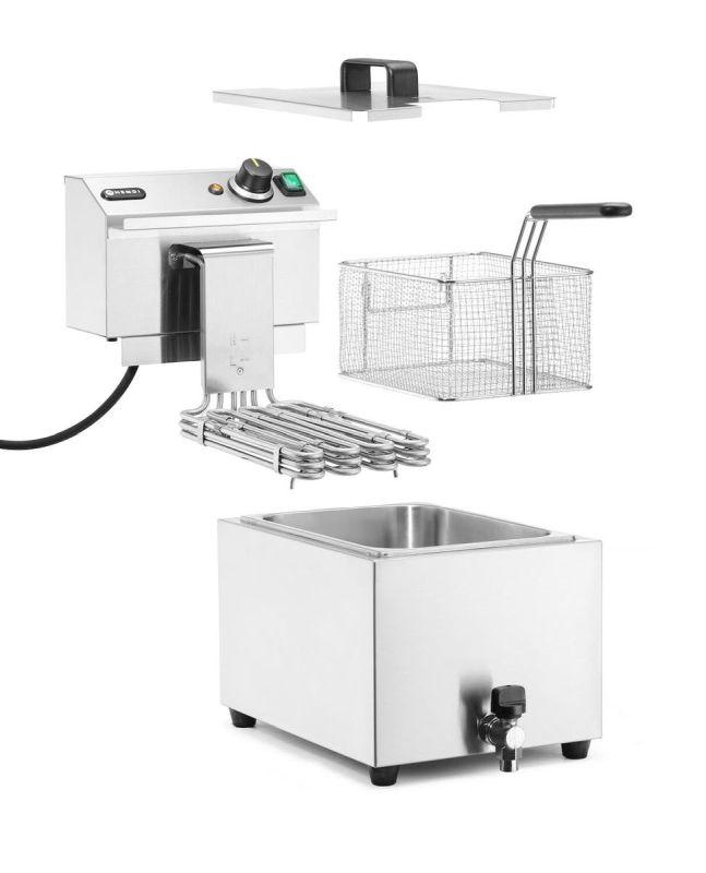 Fritéza XL s vypúšťacím kohútikom, 10 lt. Profi Line, Kód 209424