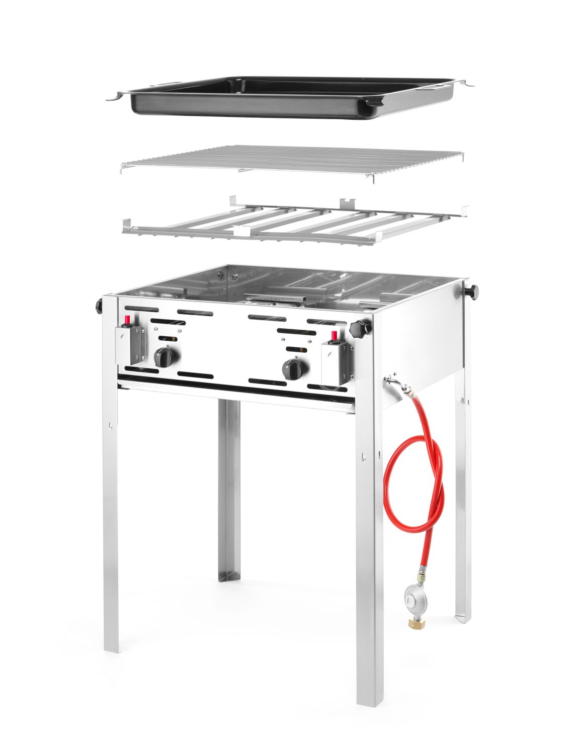 Plynový gril Grill-Master Maxi, HENDI, 11,6kW, 650x540x(H)840mm 154717