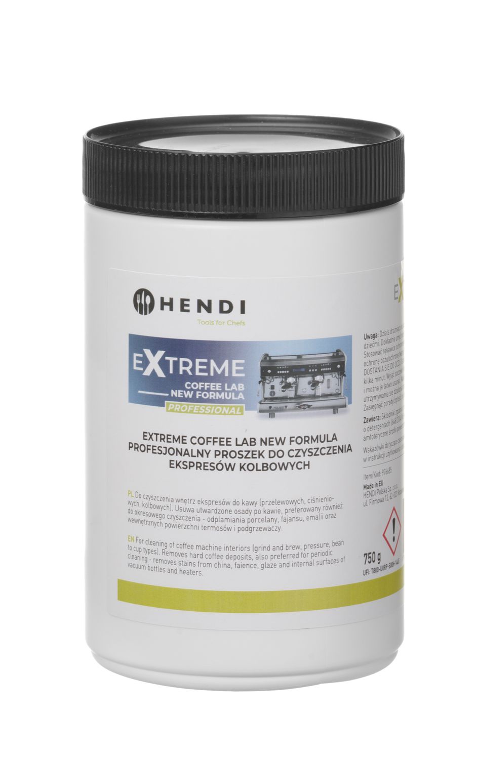 Extreme Coffee Lab New Formula profesionálny čistiaci prostriedok pre pákové kávovary, HENDI, 0,75 kg