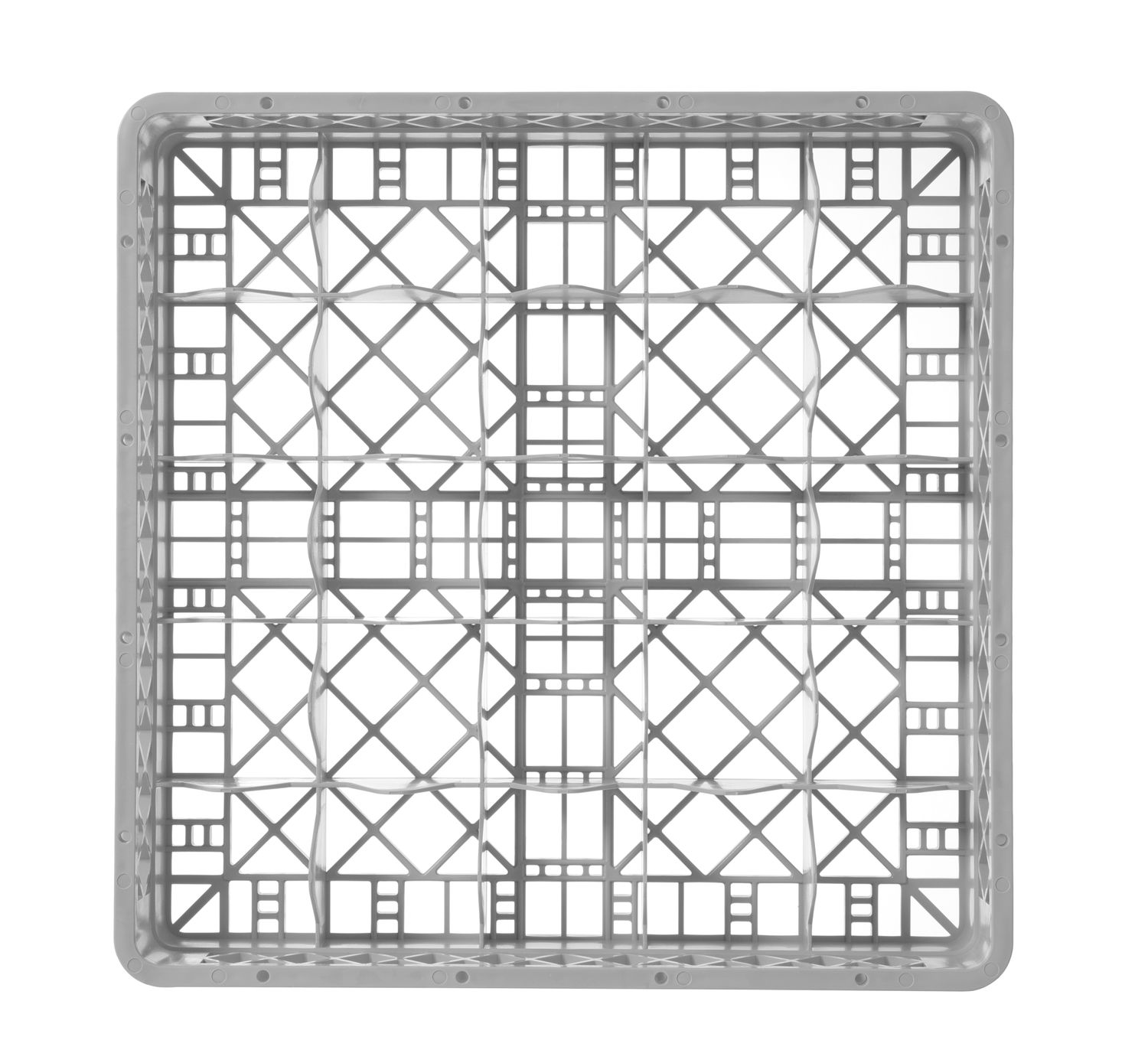 Kôš na sklo 500 x 500 mm, HENDI, 25 priehradiek, 500x500x(H)104mm 877036