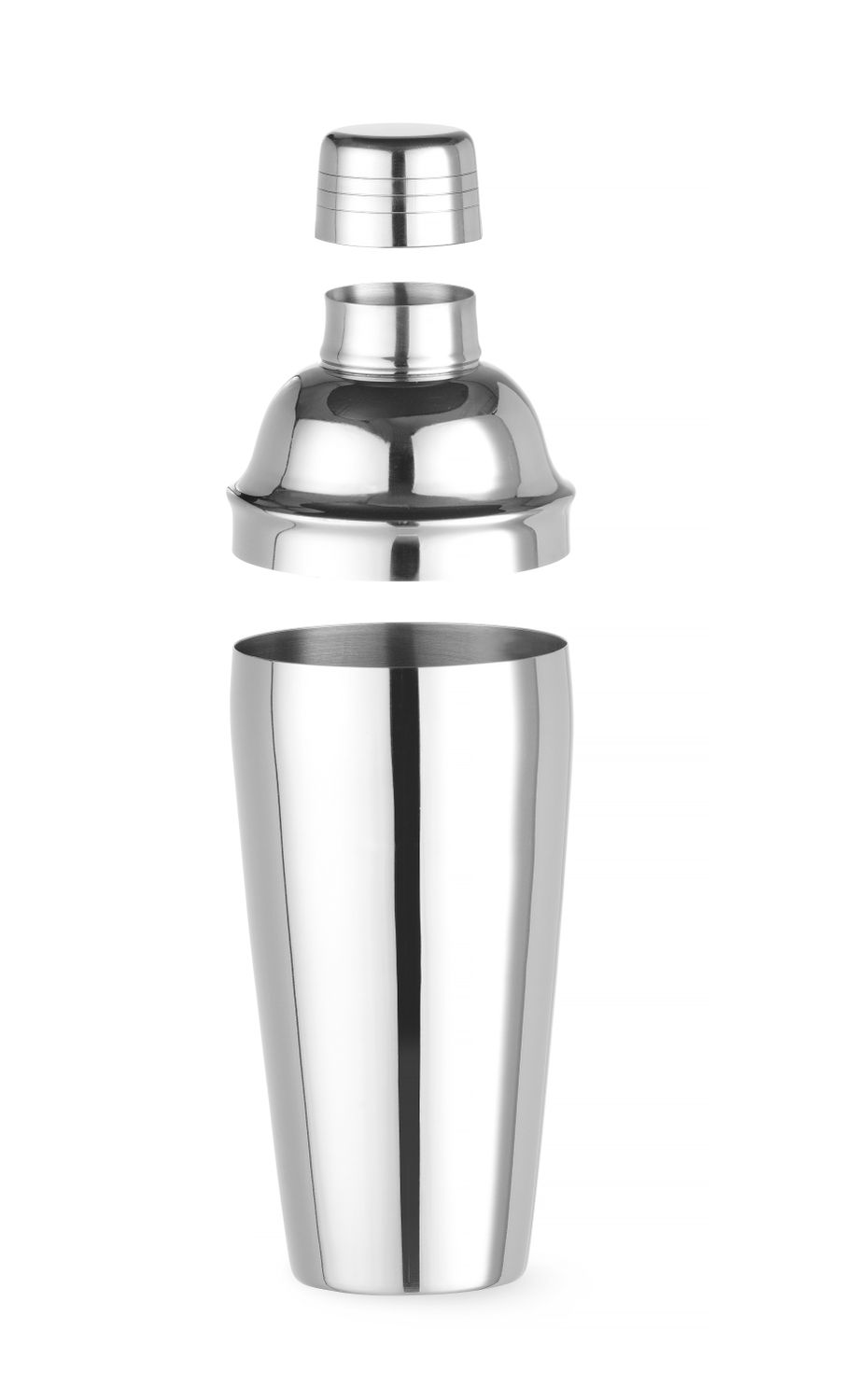 3-dielny Cobblerov shaker, BarUp, 0,75L, ⌀80x(H)240mm 3 dielny 593004