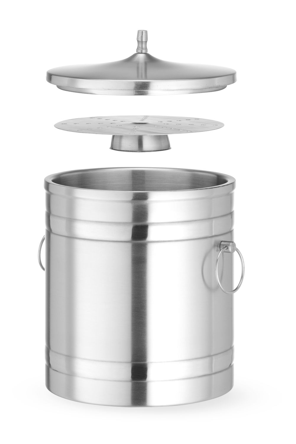 Nádoba na ľad – dvojité steny, BarUp, 5L, Strieborná, ⌀200x(H)230mm dvojstenná 594704