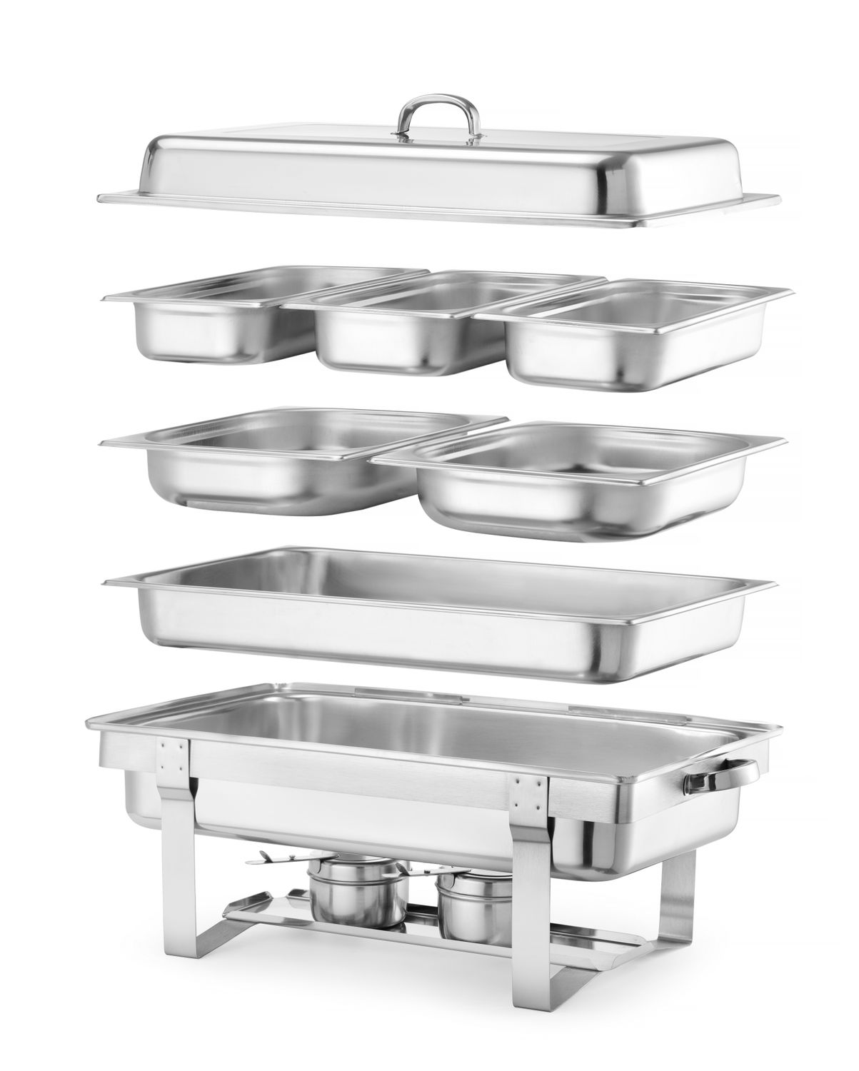 Ohrievač na cestoviny tabuľka na stôl - 2 kusy GN 1/1 satinovaný, HENDI, Kitchen Line, 9L, 585x385x(H)315mm KitchenLine 471005