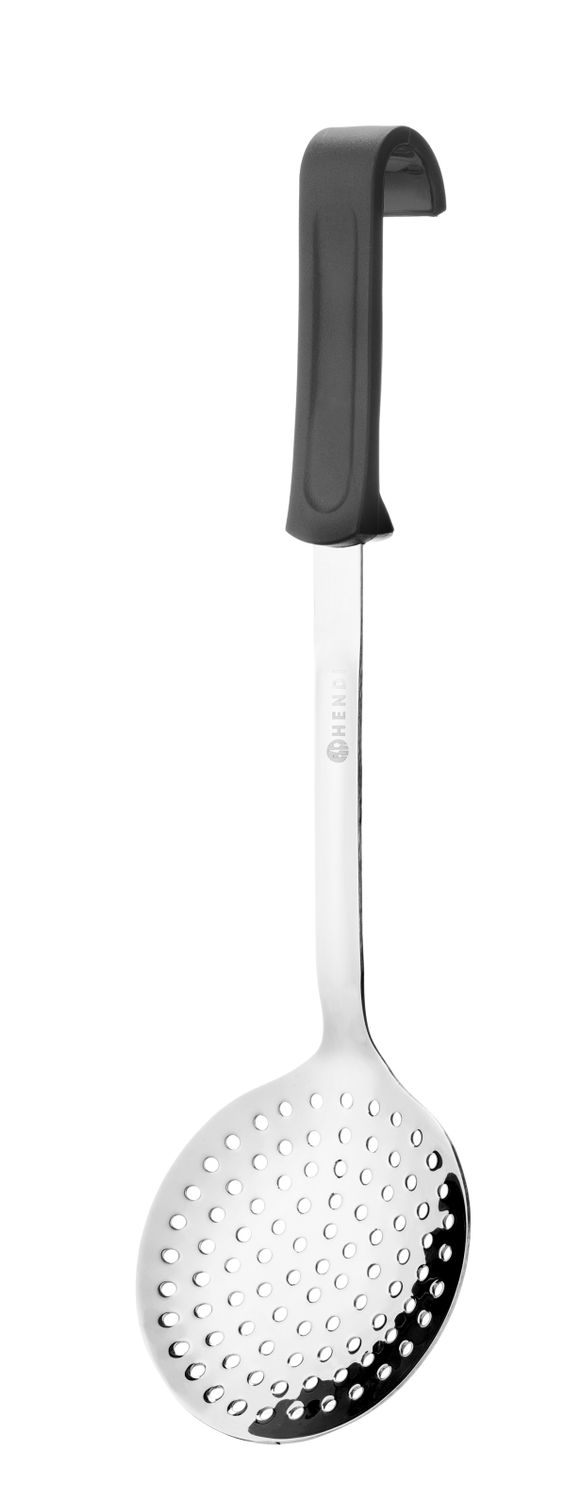 Okrúhla cediaca lyžica, HENDI, Čierna, 370x105mm 529041