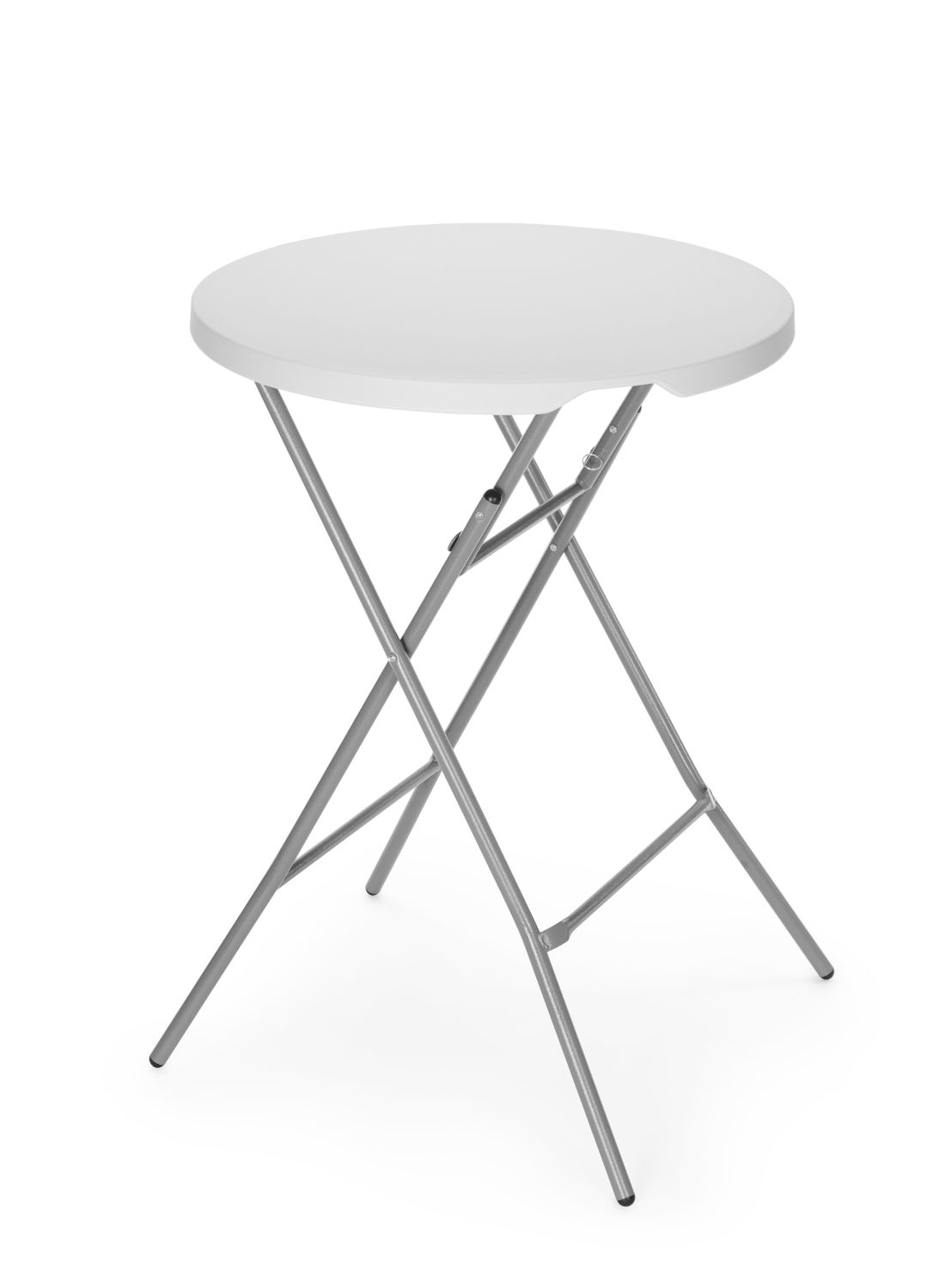 Barový stôl, AmerBox, max. zaťaženie 80 kg., Biela, ⌀800x(H)1100mm guľatý 810958