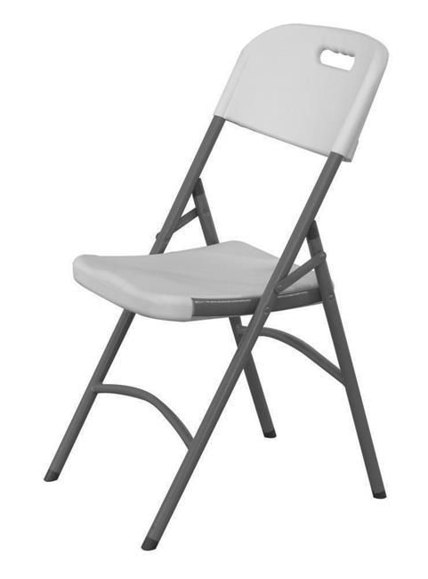 Keteringová stolička – biela, HENDI, max. nosnosť: 180 kg, Biela, 540x440x(H)840mm svetlošedá 810965