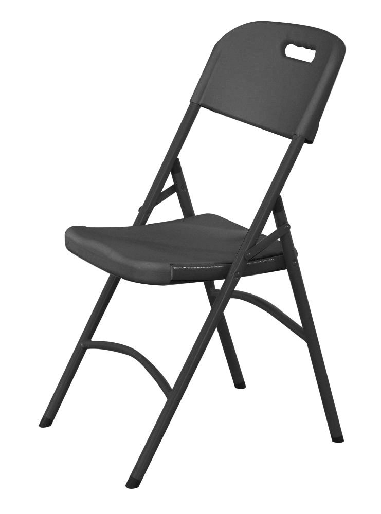 Keteringová stolička – čierna, HENDI, max. nosnosť: 180 kg, Čierna, 540x440x(H)840mm čierna 810989