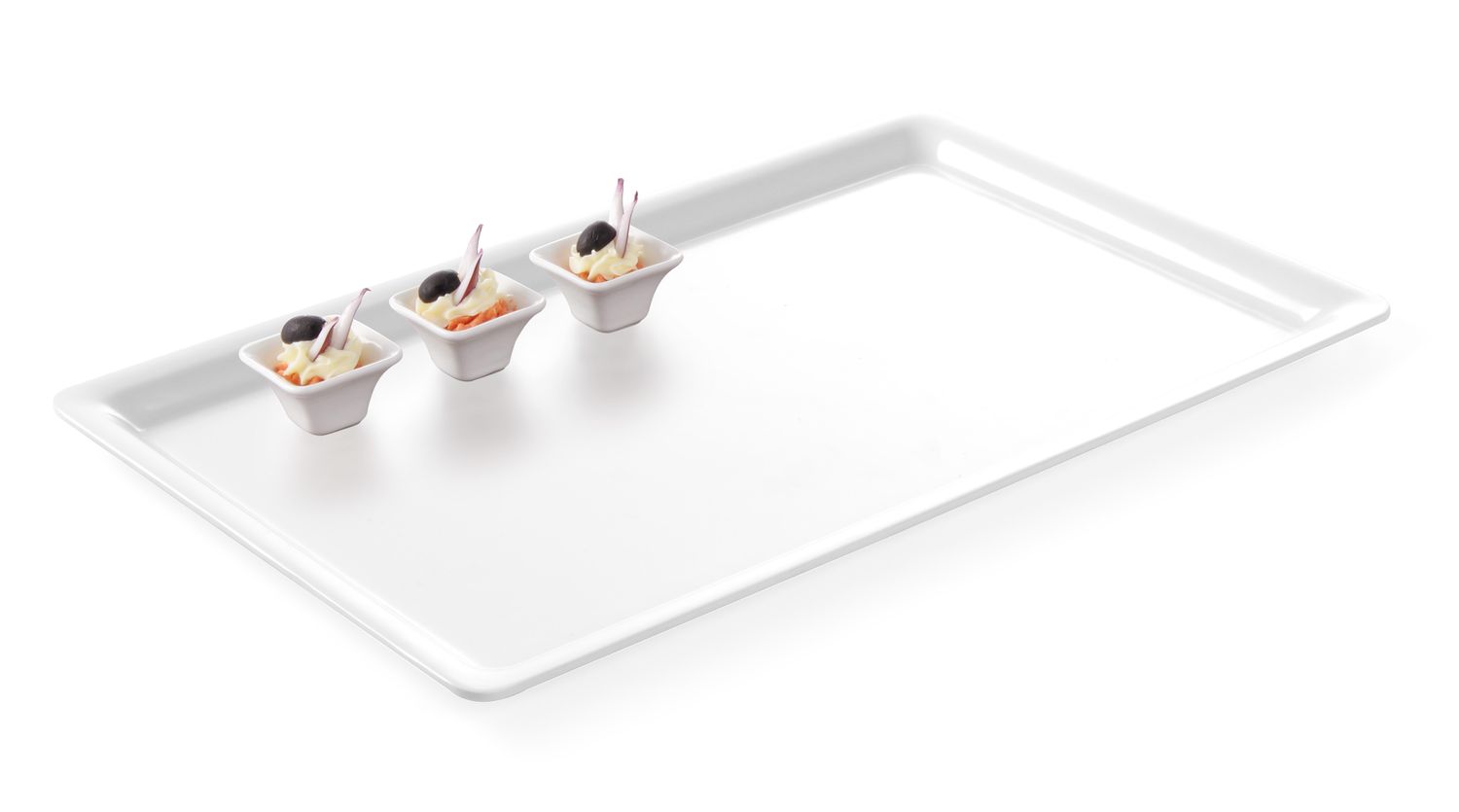 Porcelánový bufetový podnos GN, HENDI, GN 1/1, 530x325x(H)20mm 530x325x20(v)mm, Kód: 566008