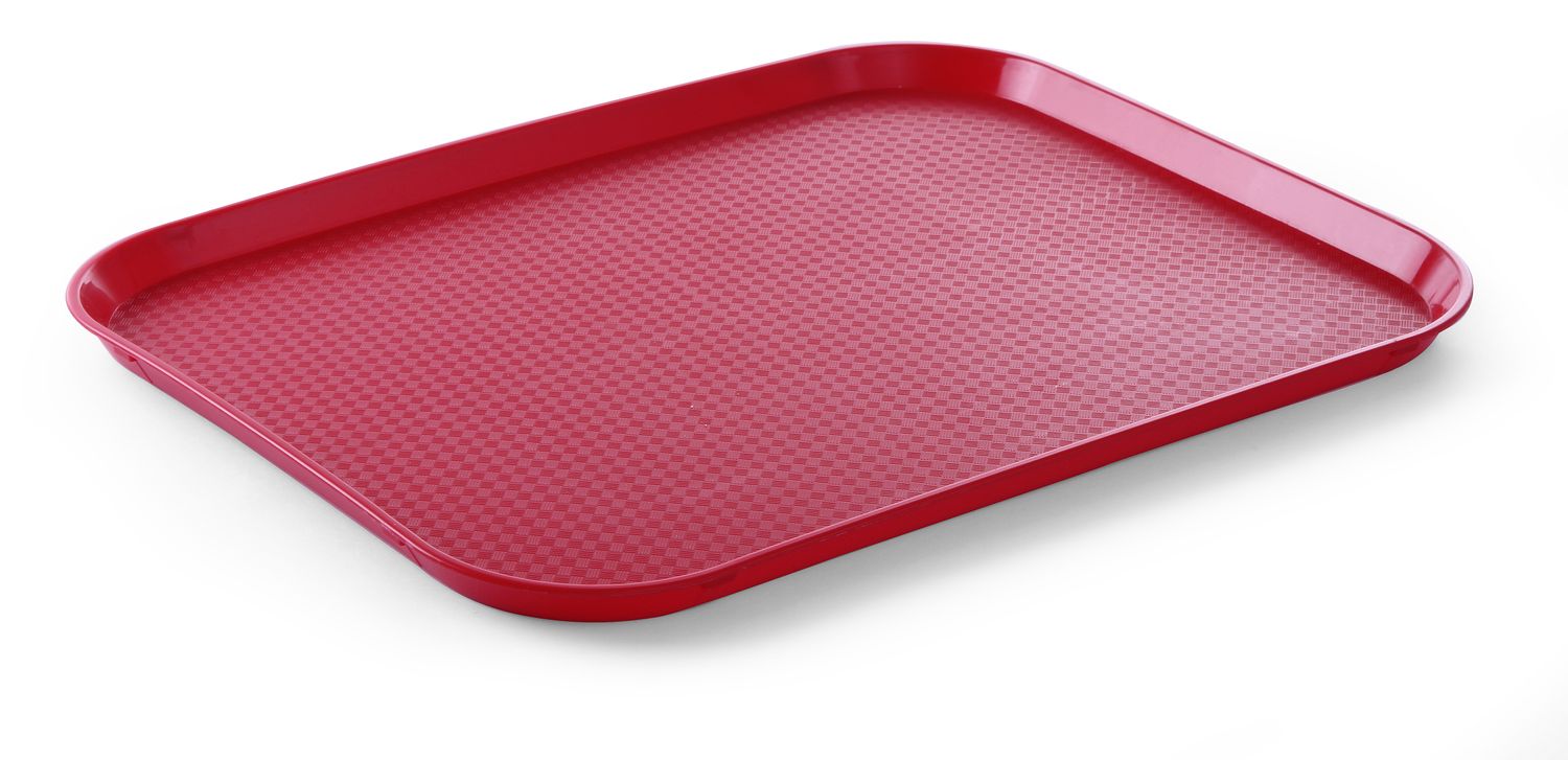 Polypropylénový podnos Fast Food – veľký, HENDI, Červená, 350x450x(H)20mm Červená, 350x450x(H)20mm