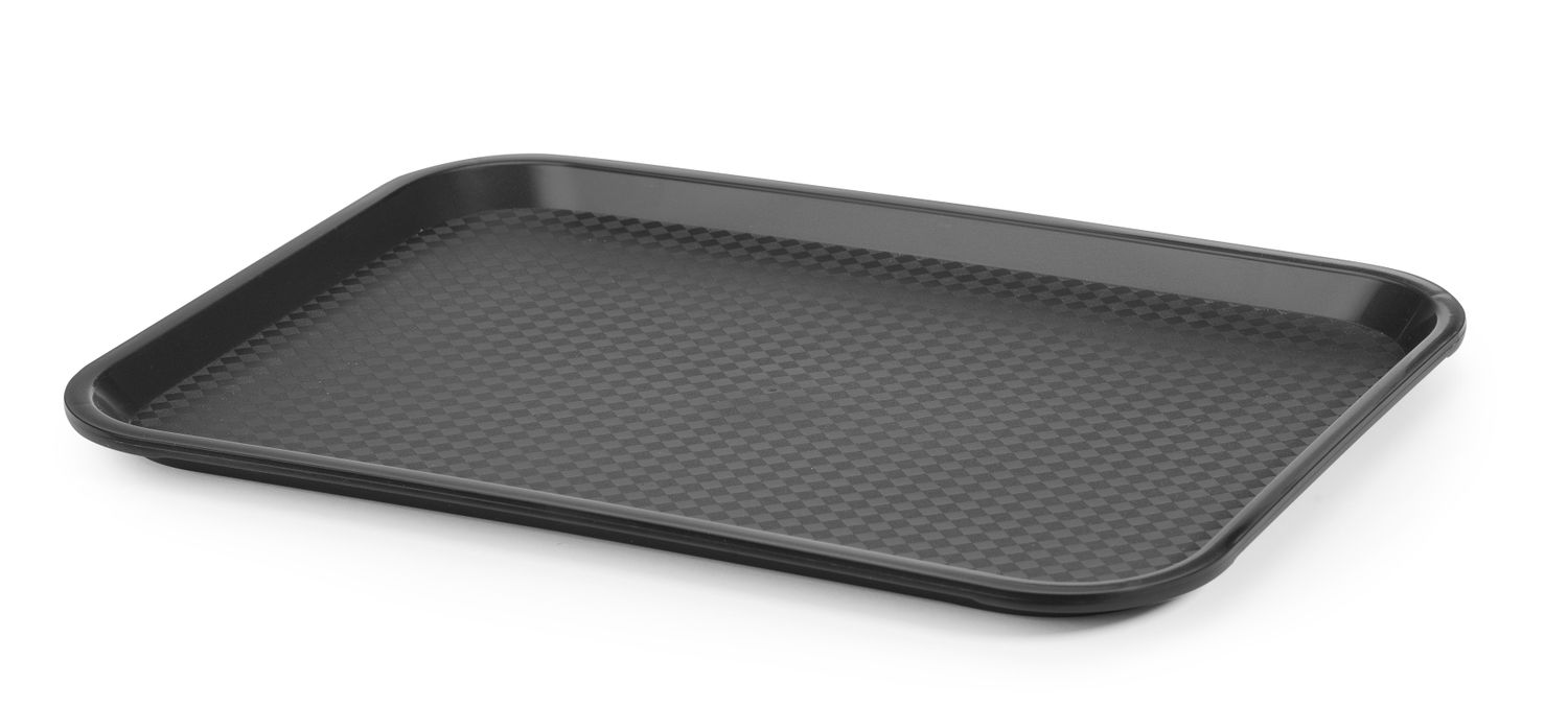 Polypropylénový podnos Fast Food – stredný, HENDI, Čierna, 305x415x(H)20mm Čierna, 305x415x(H)20mm