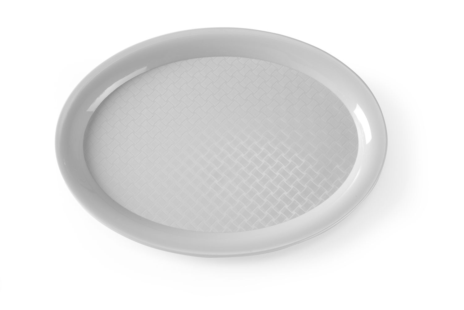 Oválny podnos Fast Food, Svetlošedá, 265x195x(H)20mm Svetlošedý, oválny