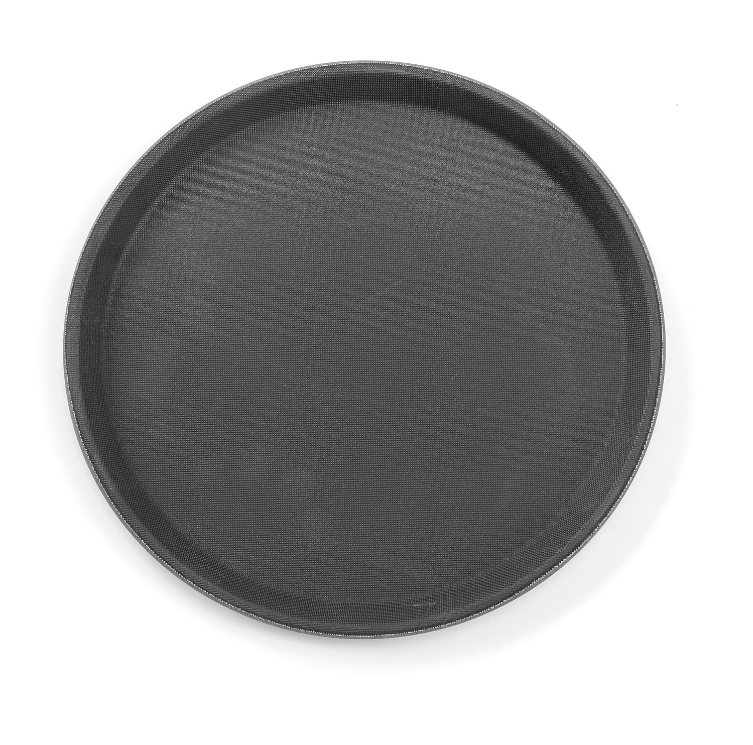 Polypropylénový servírovací podnos, protišmykový, guľatý, čierny, HENDI, ⌀280x(H)20mm Ø280x20 mm, 878125