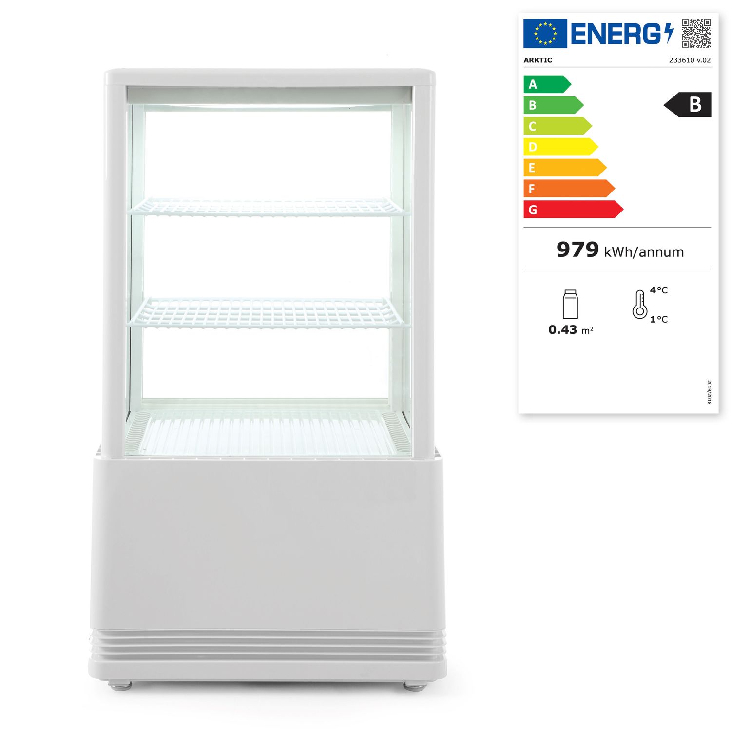 Chladiaci box, 58 l, Arktic, Biela, 230V/170W, 452x406x(H)830mm 233610 biela