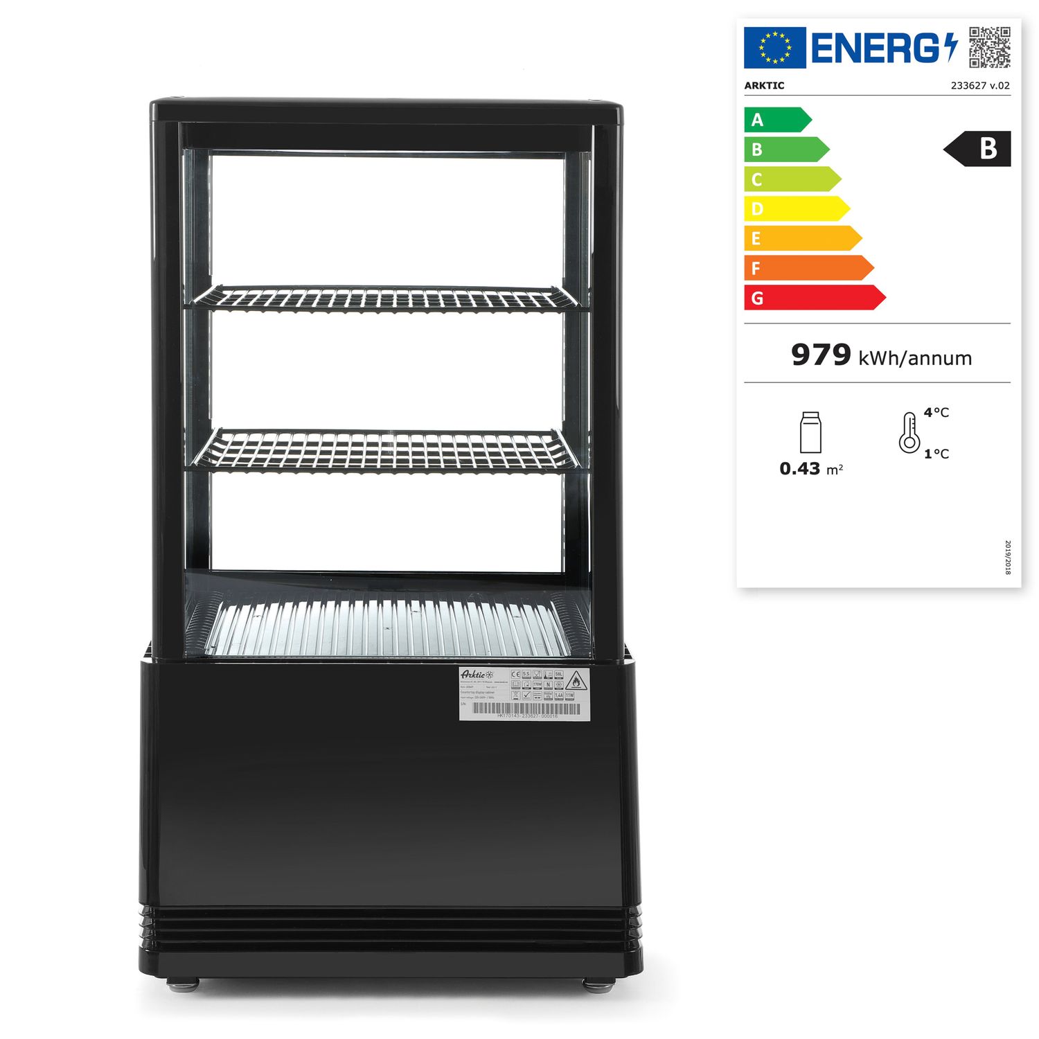 Chladiaci box, 58 l, Arktic, čierny, 230V/170W, 452x406x(H)830mm 233627 čierna