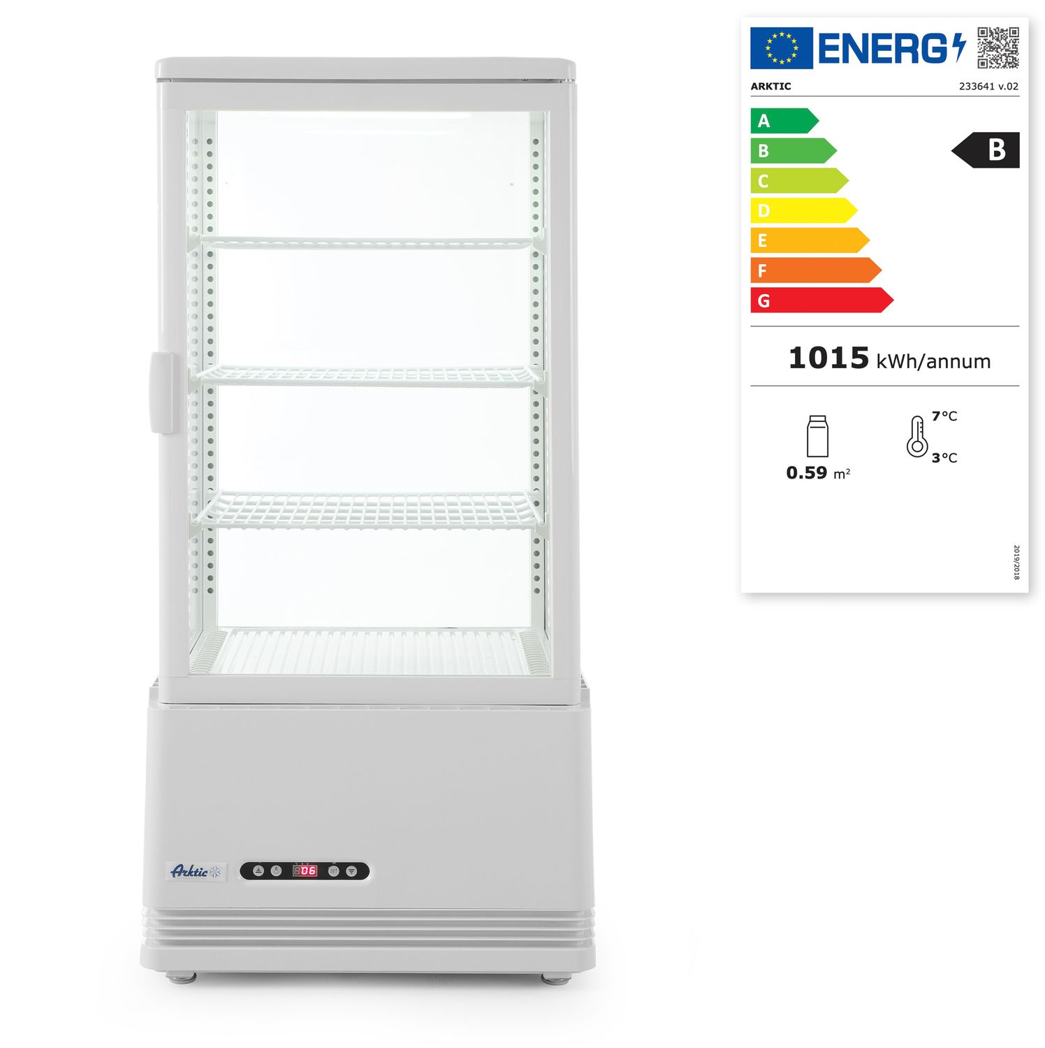 Chladiaci box, 78 l, Arktic, Biela, 230V/170W, 444x397x(H)940mm 233641 biela