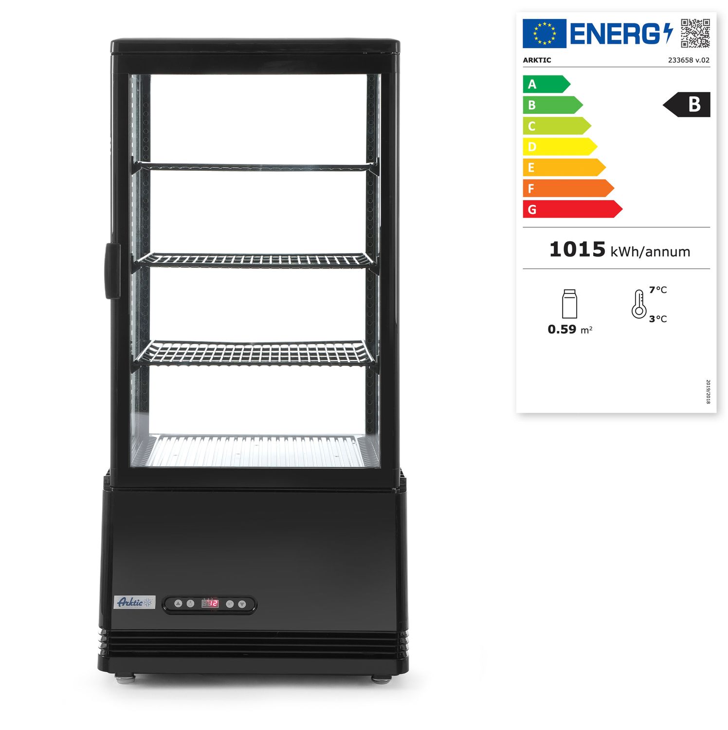 Chladiaci box, 78 l, Arktic, čierny, 230V/170W, 444x397x(H)940mm 233658 čierna