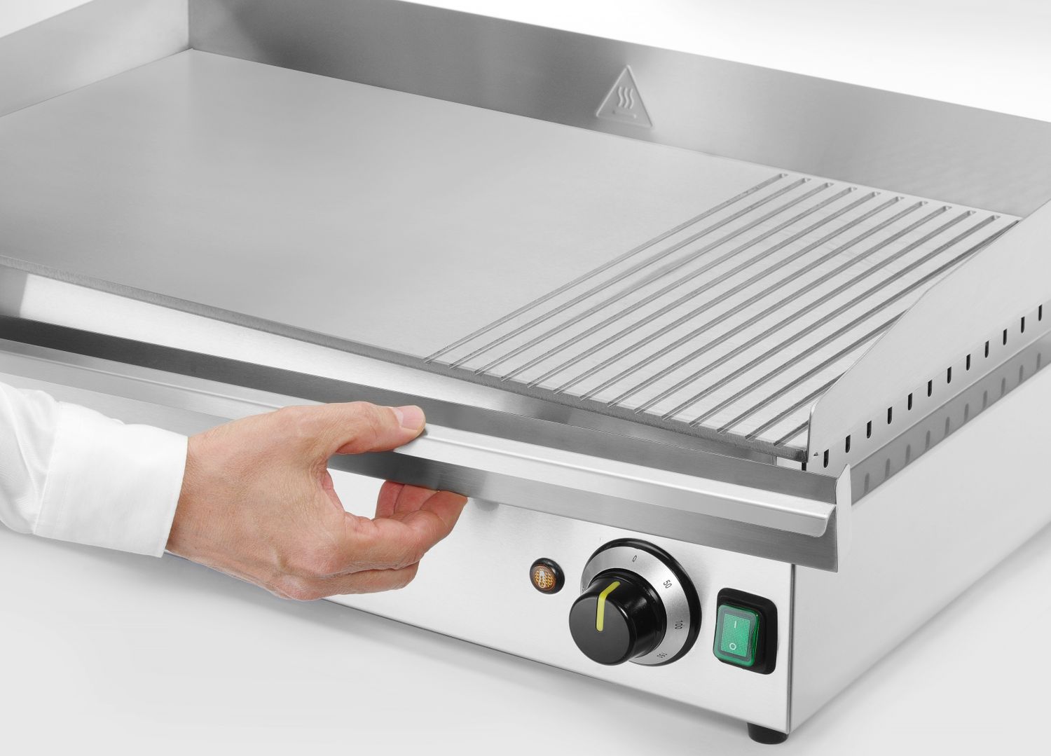Grilovacia doska1/3 vrúbkovaná, HENDI, Kitchen Line, 220-240V/3500W, Kod 154960