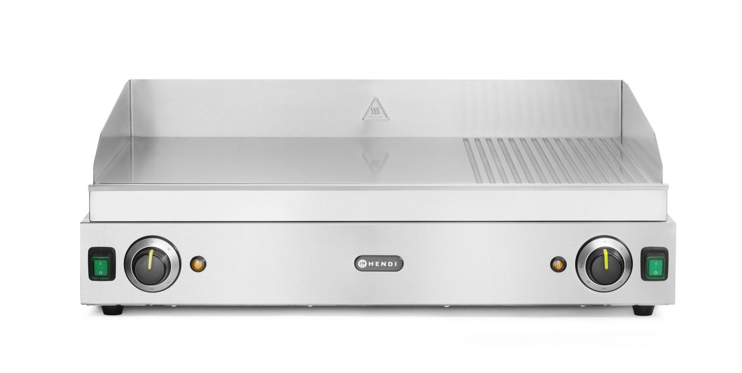 Grilovacia platňa Profi Line, HENDI, Profi Line, 2/3 hladká, 1/3 drážkovaná, 230V/3500W, 697x474x(H)241mm 203163