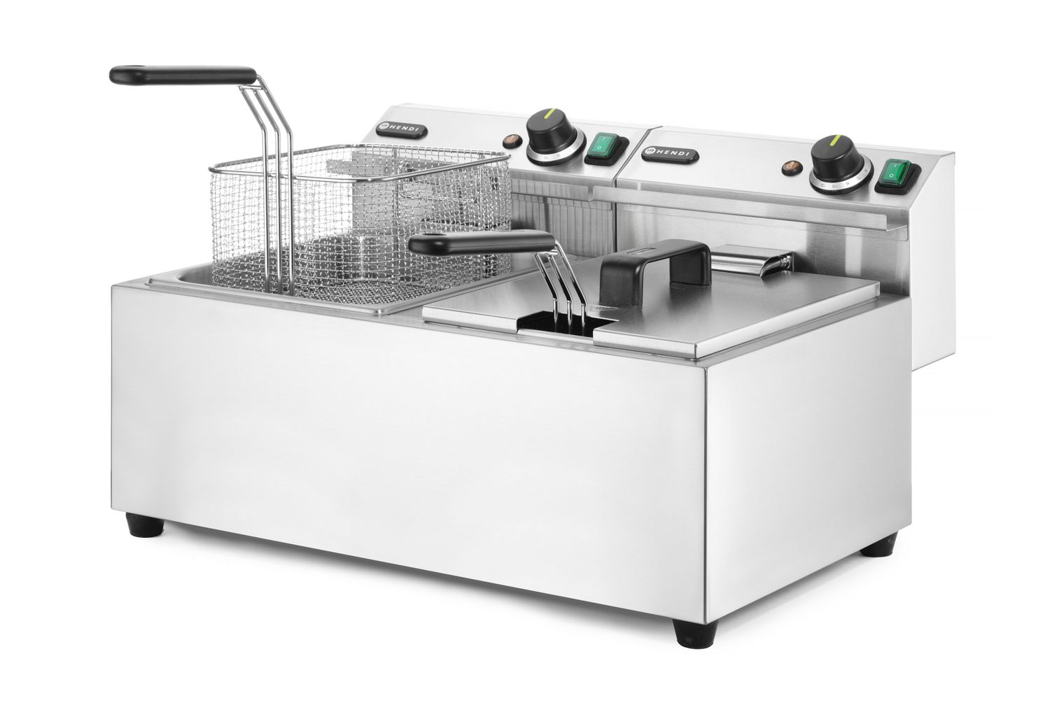 Manuálna fritéza Profi Line, 2× 8 l, HENDI, Profi Line, 16L, 230V/7000W, 605x460x(H)369mm Hendi 207307