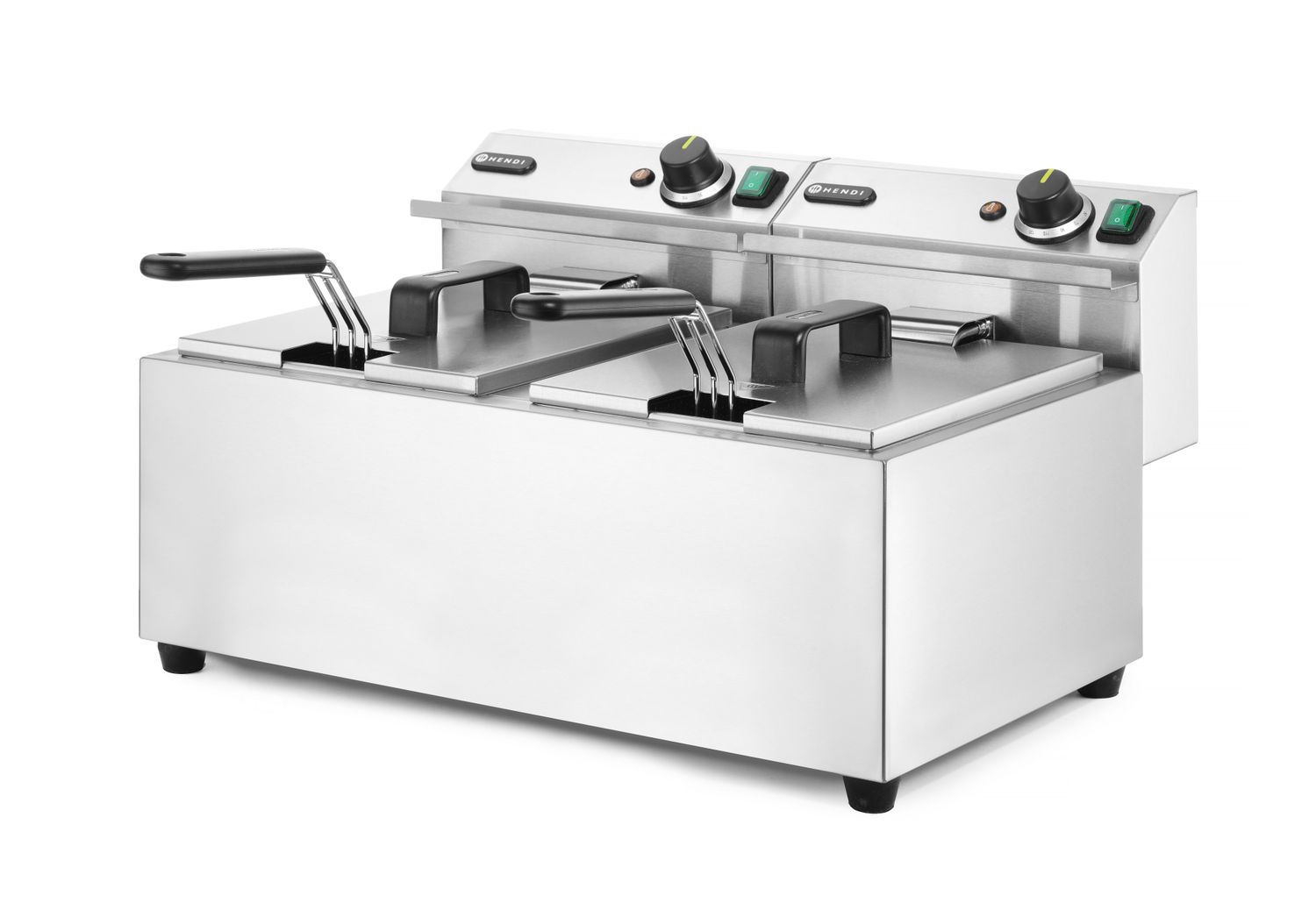 Manuálna fritéza Profi Line, 2× 8 l, HENDI, Profi Line, 16L, 230V/7000W, 605x460x(H)369mm Hendi 207307
