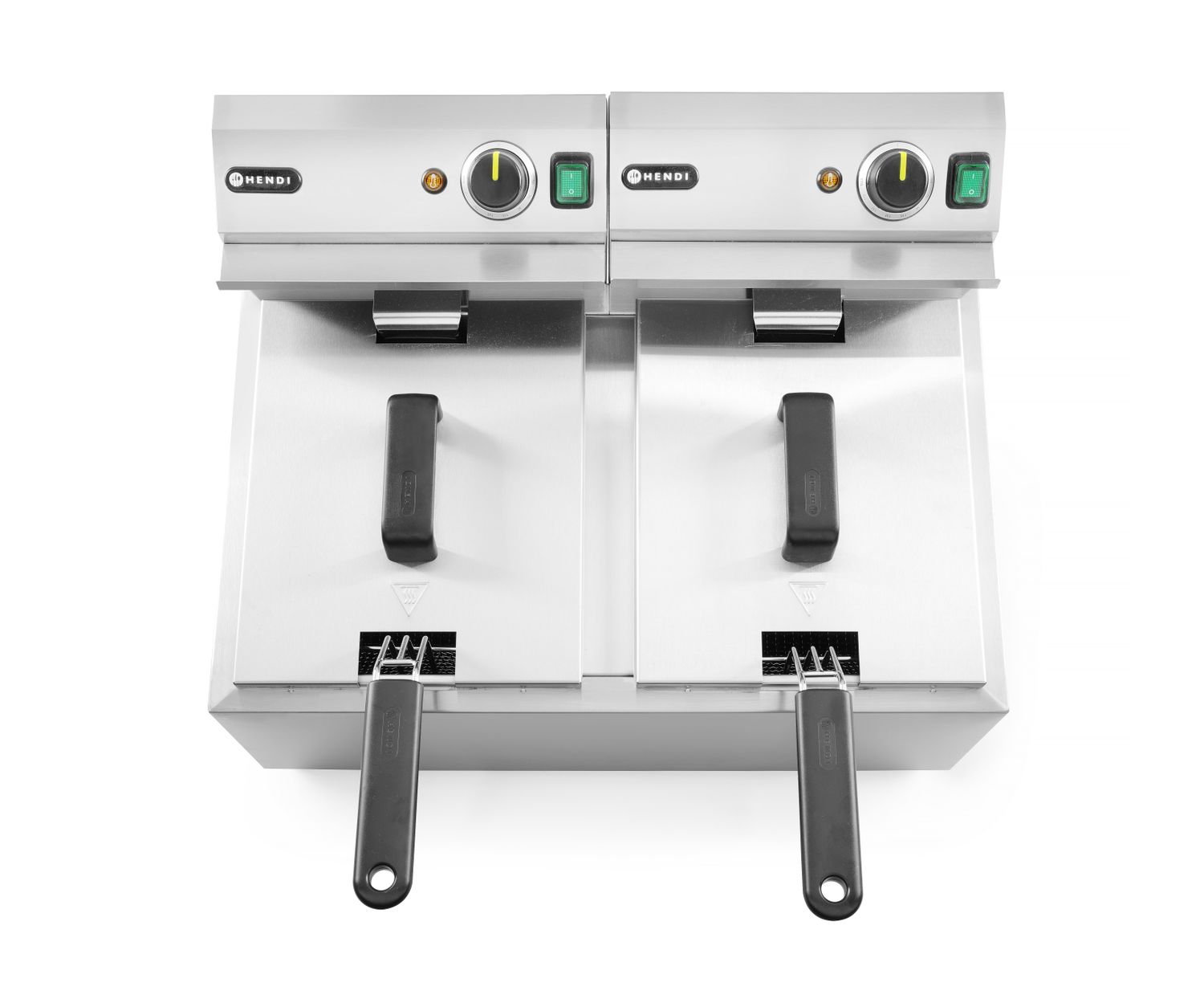 Manuálna fritéza Profi Line, 2× 8 l, HENDI, Profi Line, 16L, 230V/7000W, 605x460x(H)369mm Hendi 207307