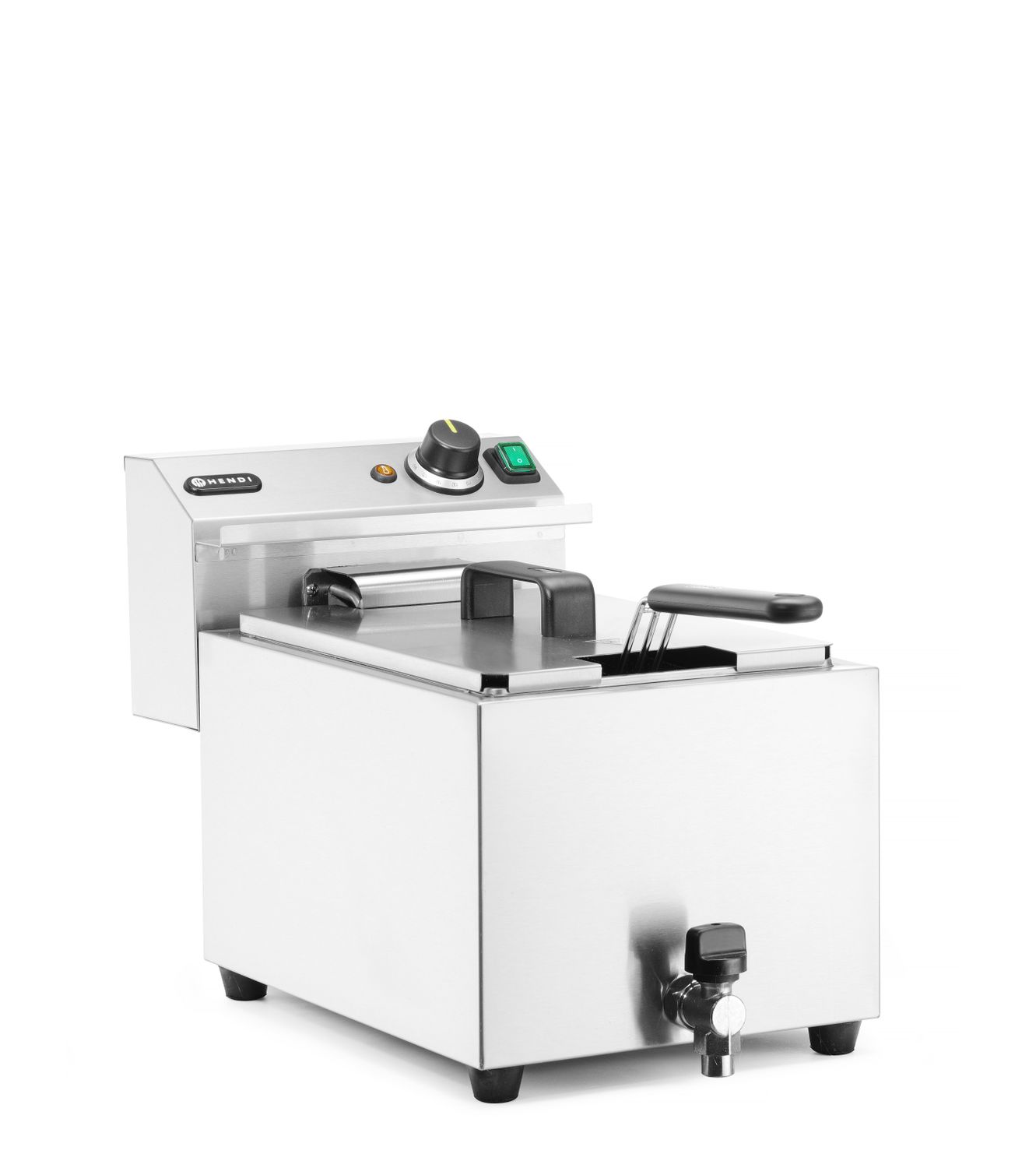 Profi Line Hĺbková Fritéza XL s vypúšťacím kohútikom, manuálna, 10 l, 400 V, HENDI, Profi Line, 10L, 400V/6600W, 300x680x(H)420mm Profi Line, Kód 209424