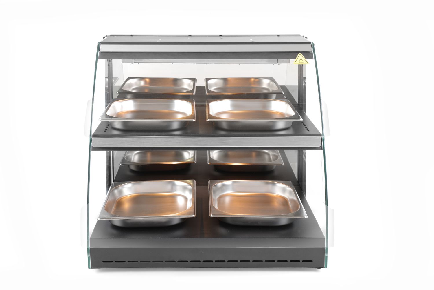 Nastaviteľná ohrevná vitrína kremenná, HENDI, dvojpodlažná, 230V/560W, 650x485x(H)630mm 233962