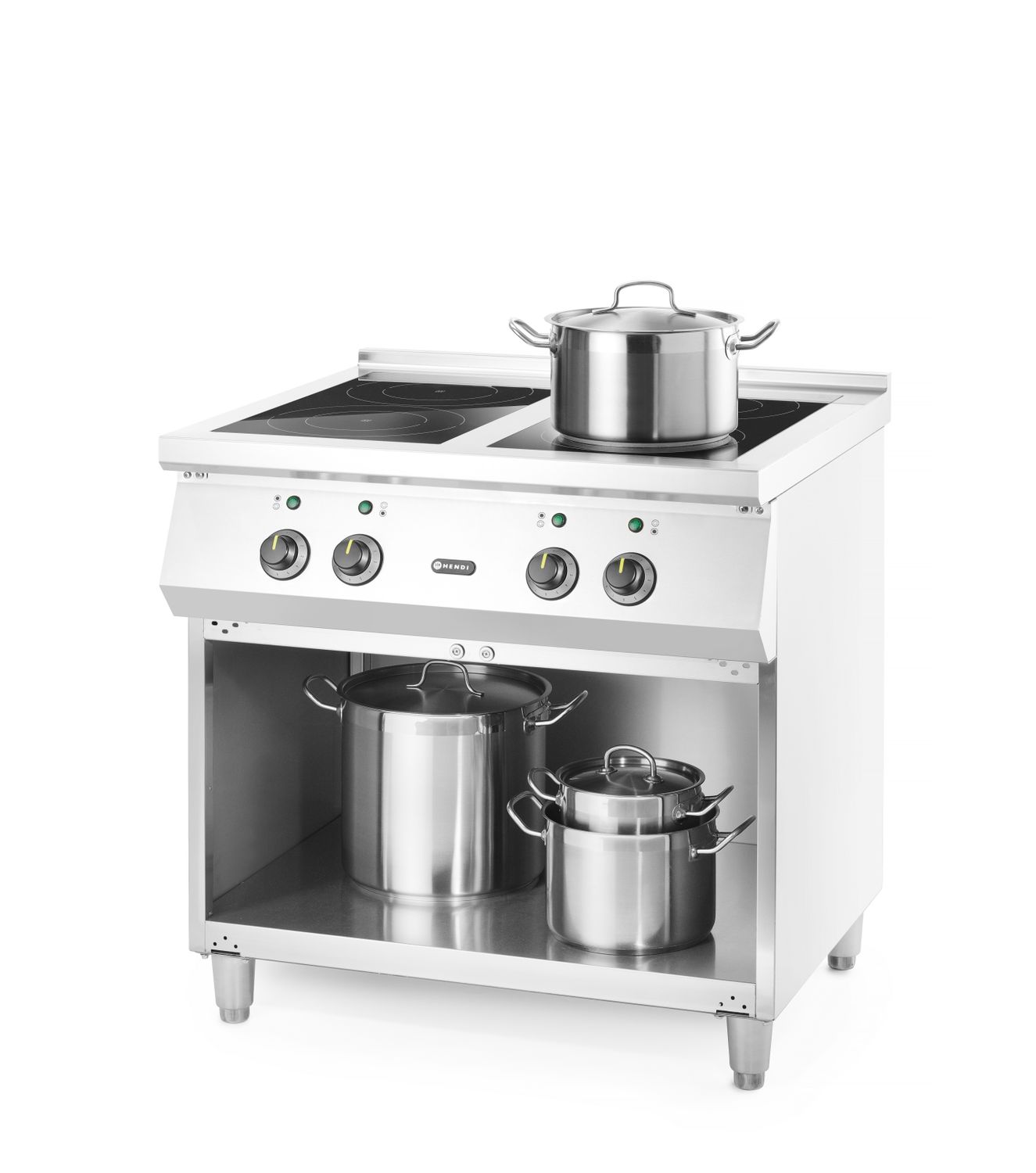 Indukčný varič so 4 varnými zónami, HENDI, 400V/17000W, 800x720x(H)854mm Kod: 237687