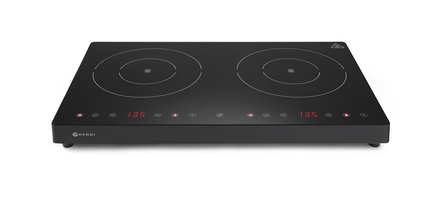 Indukčný varič dvojitý, HENDI, Kitchen Line, 230V/3500W, 608x405x(H)54mm 239414