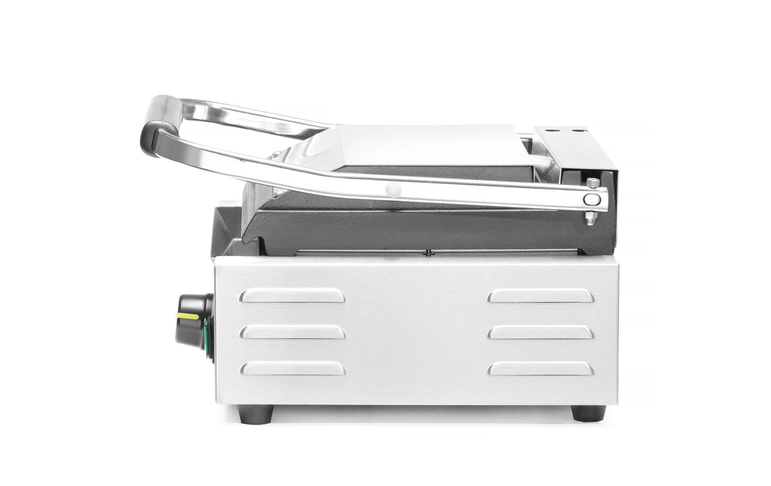 Jednoduchý kontaktný gril, HENDI, drážkovaný vrch a hladké dno, 230V/1800W, 310x400x(H)210mm H 263600