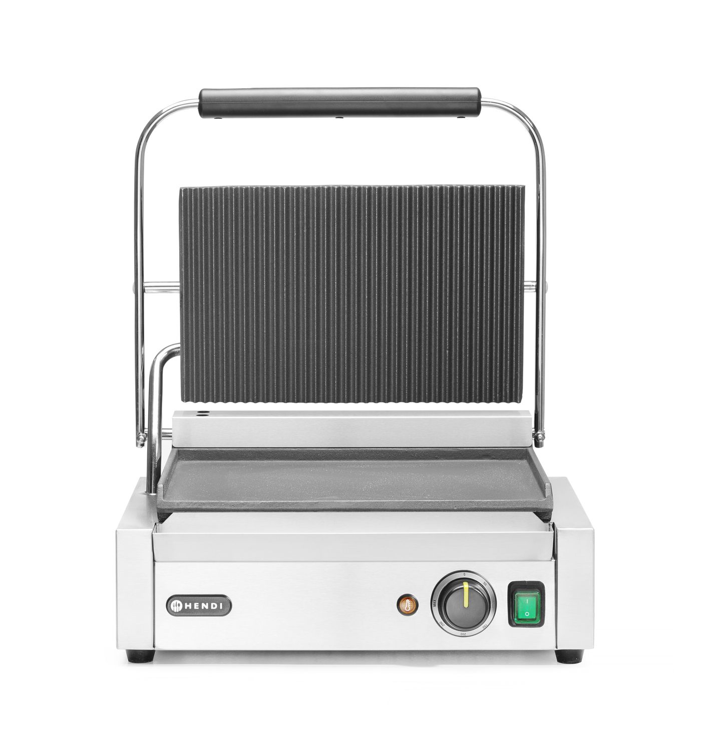 Kontaktný gril Panini, HENDI, drážkovaný vrch a hladké dno, 230V/2200W, 430x370x(H)210mm PANINI 263662