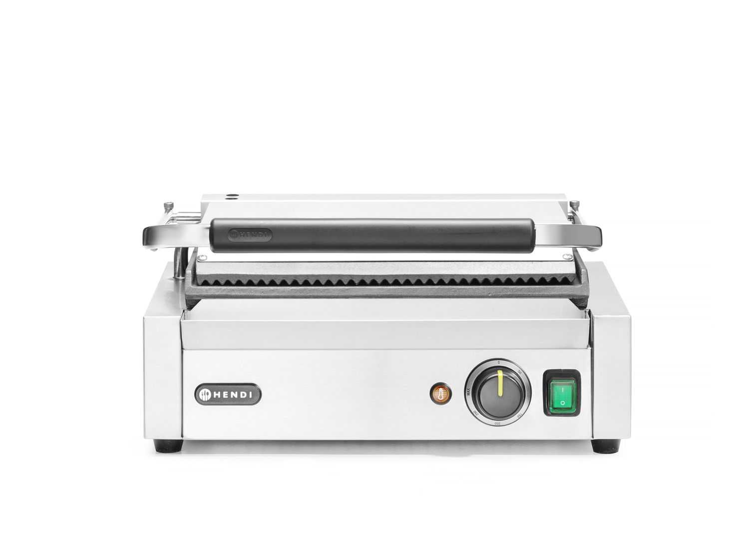 Kontaktný gril Panini, HENDI, drážkovaný vrch a hladké dno, 230V/2200W, 430x370x(H)210mm PANINI 263662