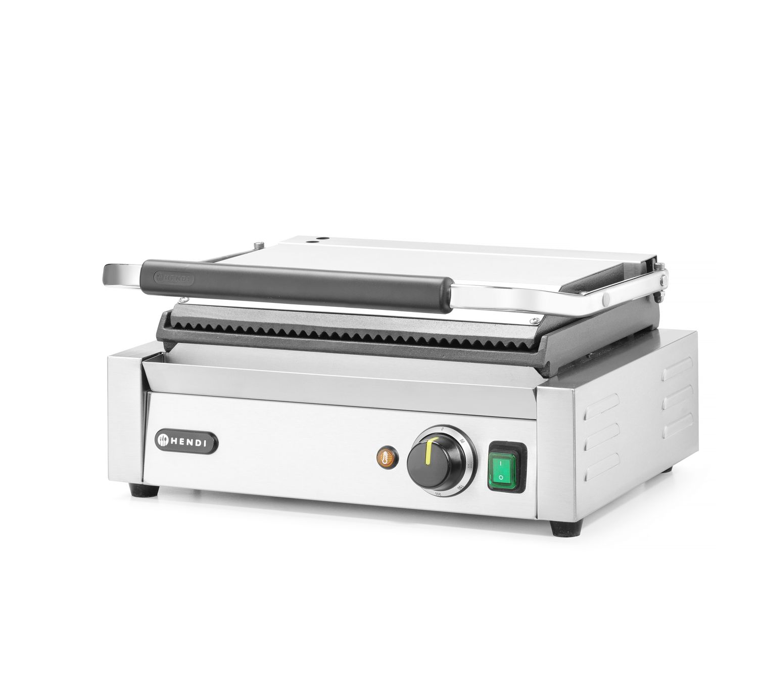 Kontaktný gril Panini, HENDI, drážkovaný vrch a hladké dno, 230V/2200W, 430x370x(H)210mm PANINI 263662