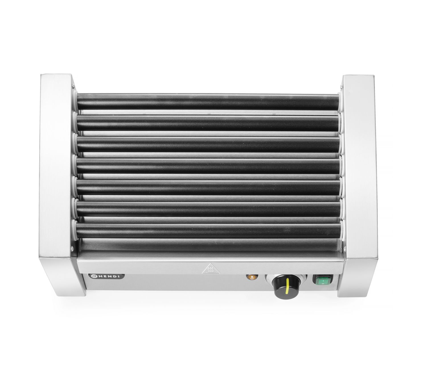 Valčekový ohrievač párkov jednozónový, HENDI, 7 valčekov, 230V/740W, 525x365x(H)176mm 268506