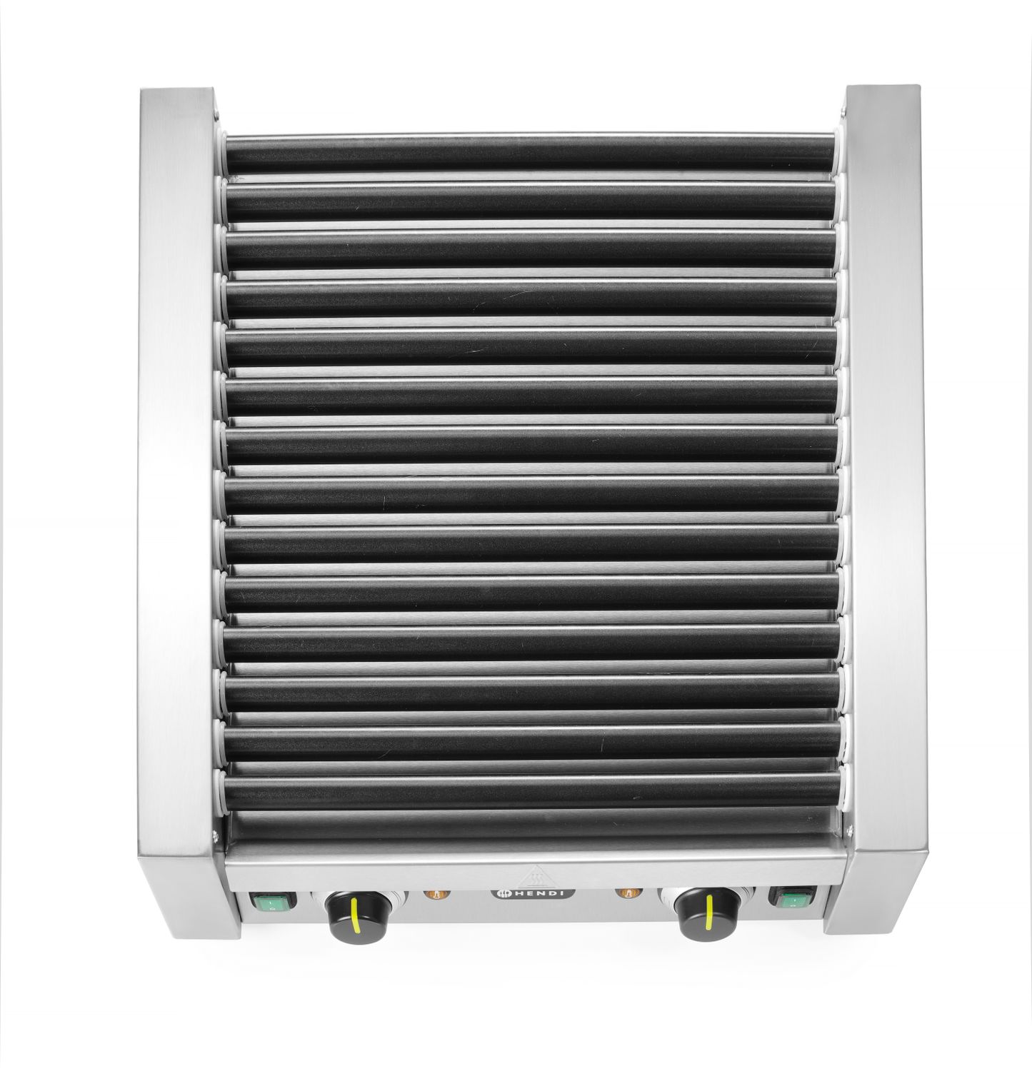 Valčekový ohrievač párkov dvojzónový, HENDI, 14 valčekov, 230V/1480W, 520x650x(H)176mm 268735