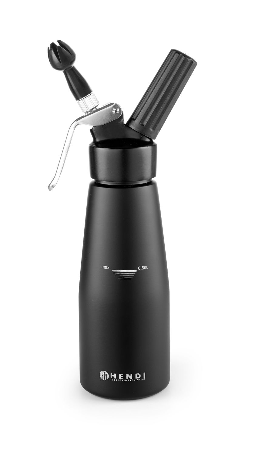 Šľahačková fľaša, HENDI, Kitchen Line, 0,5L, Čierna, ⌀80x(H)260mm KitchenLine čierna 588420