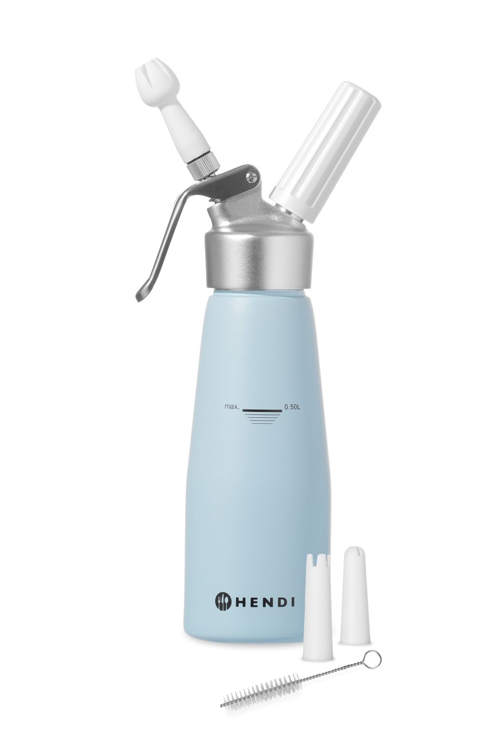 Sifónová fľaša na šľahačku, HENDI, 0,5L, Pastelovo modrá, ⌀80x(H)260mm 0,5L, modrá, Kód: 975862
