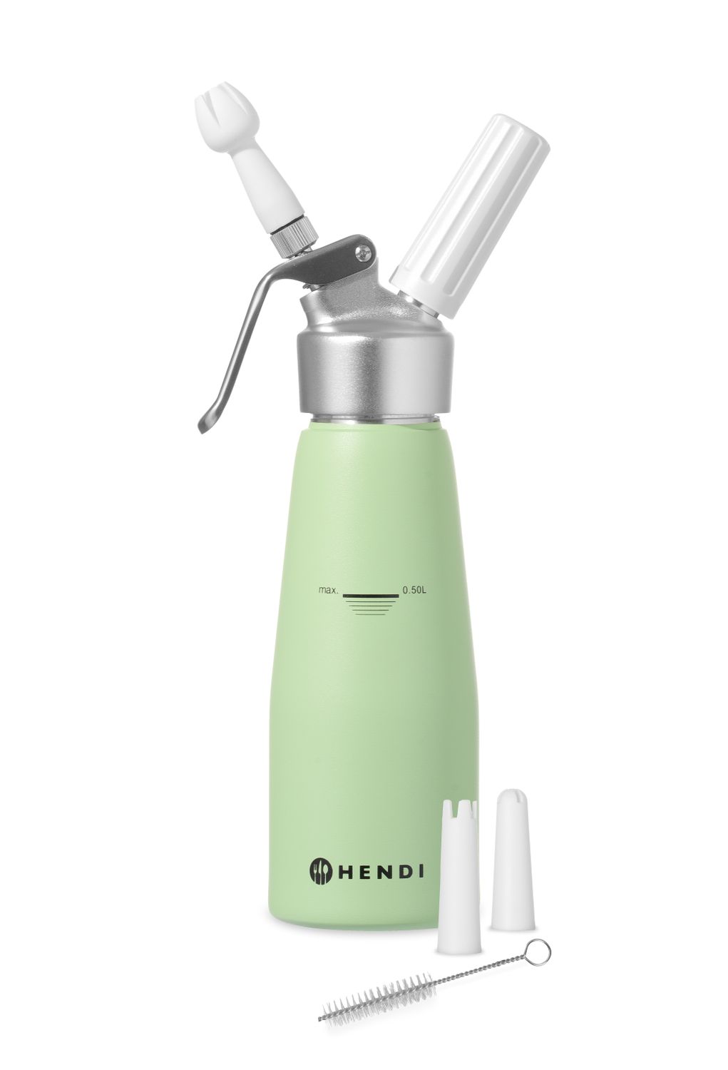 Sifónová fľaša na šľahačku, HENDI, 0,5L, Pastelovo zelená, ⌀80x(H)260mm 0,5L, zelená, Kód: 975879