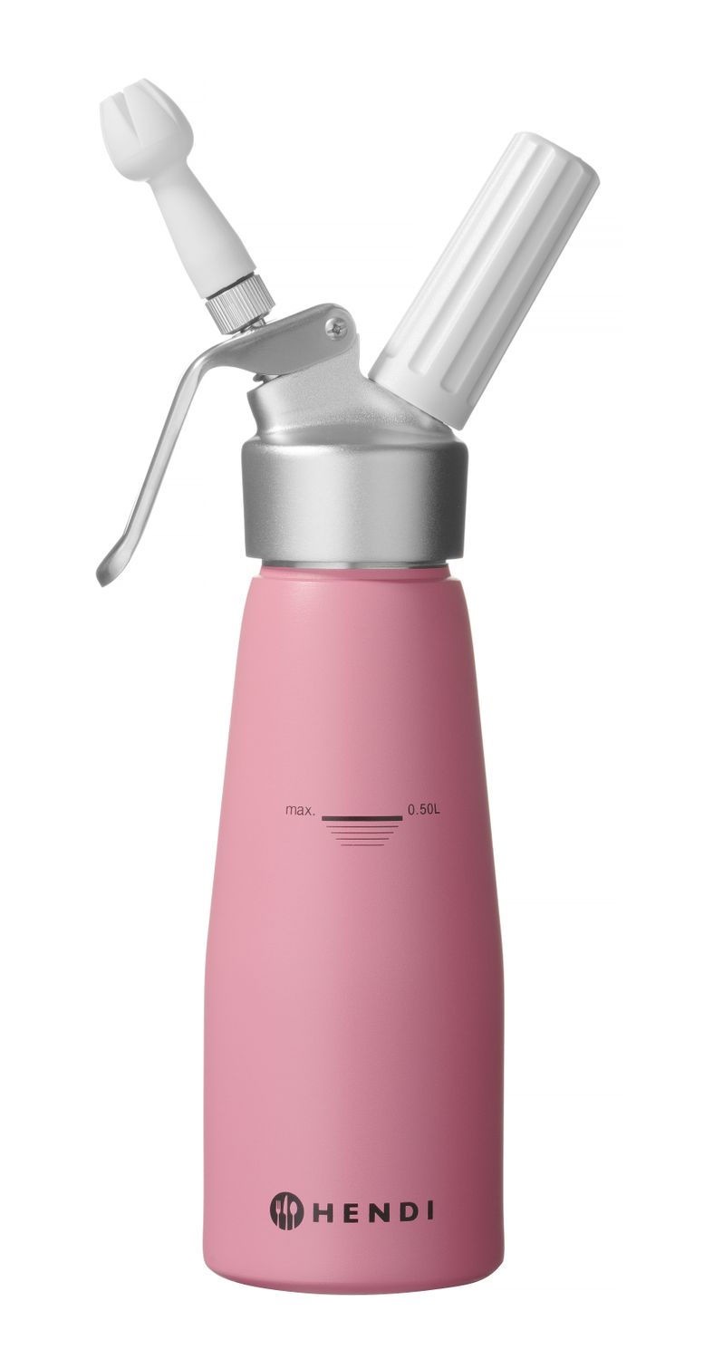 Sifónová fľaša na šľahačku, HENDI, 0,5L, Pastelovo ružová, ⌀80x(H)260mm 0,5L, fialová, Kód: 975886