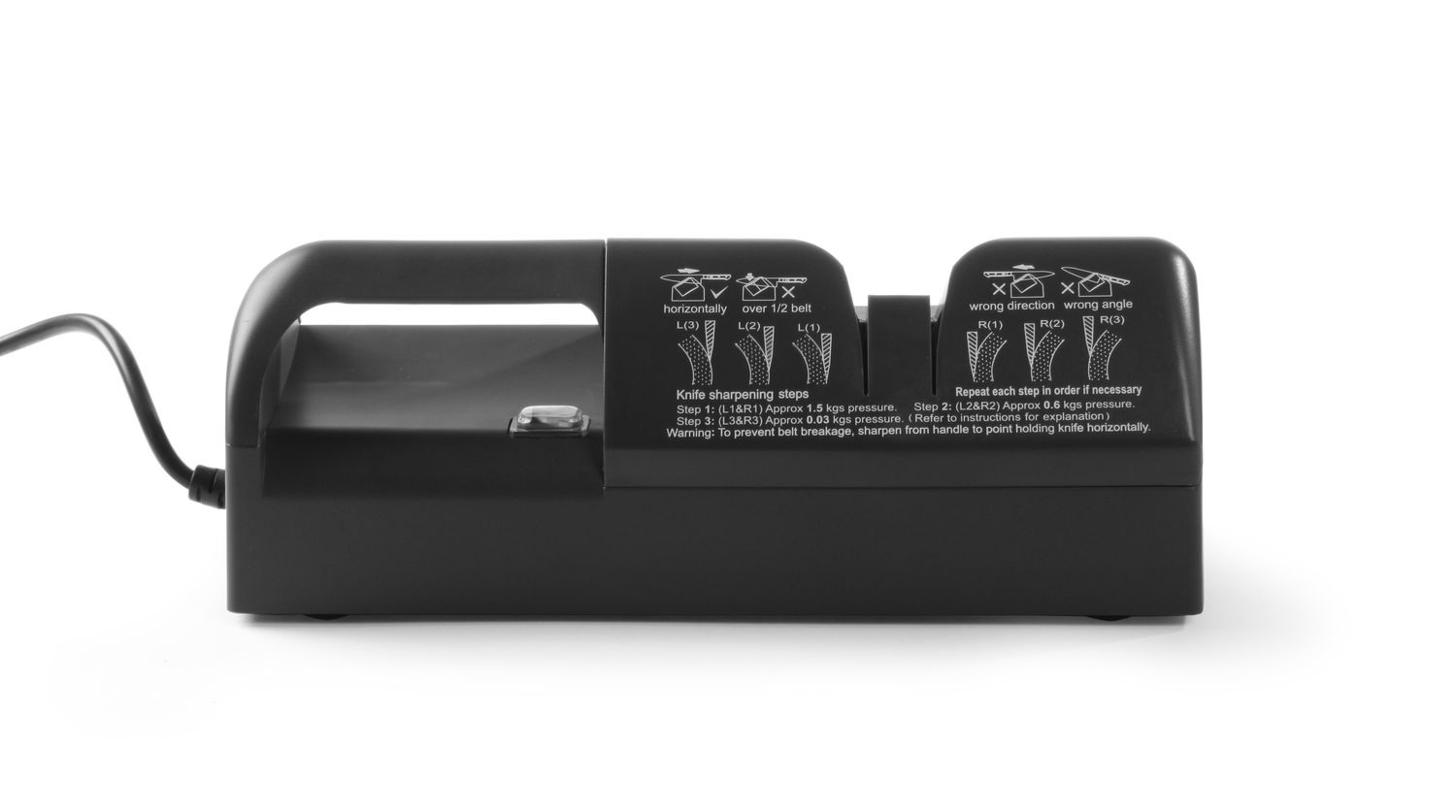 Elektrická brúska na nože, HENDI, 230V/50W, 295x110x(H)110mm 224403