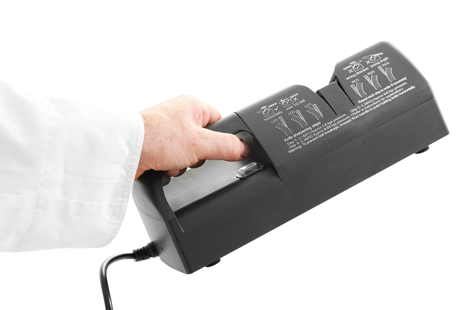Elektrická brúska na nože, HENDI, 230V/50W, 295x110x(H)110mm 224403