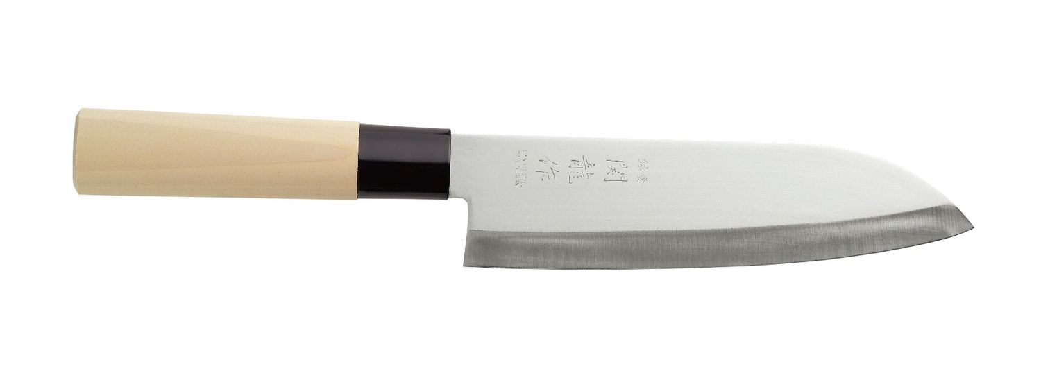 Japonský nôž Santoku, HENDI, Svetlá dubová, (L)290mm Santoku 845035
