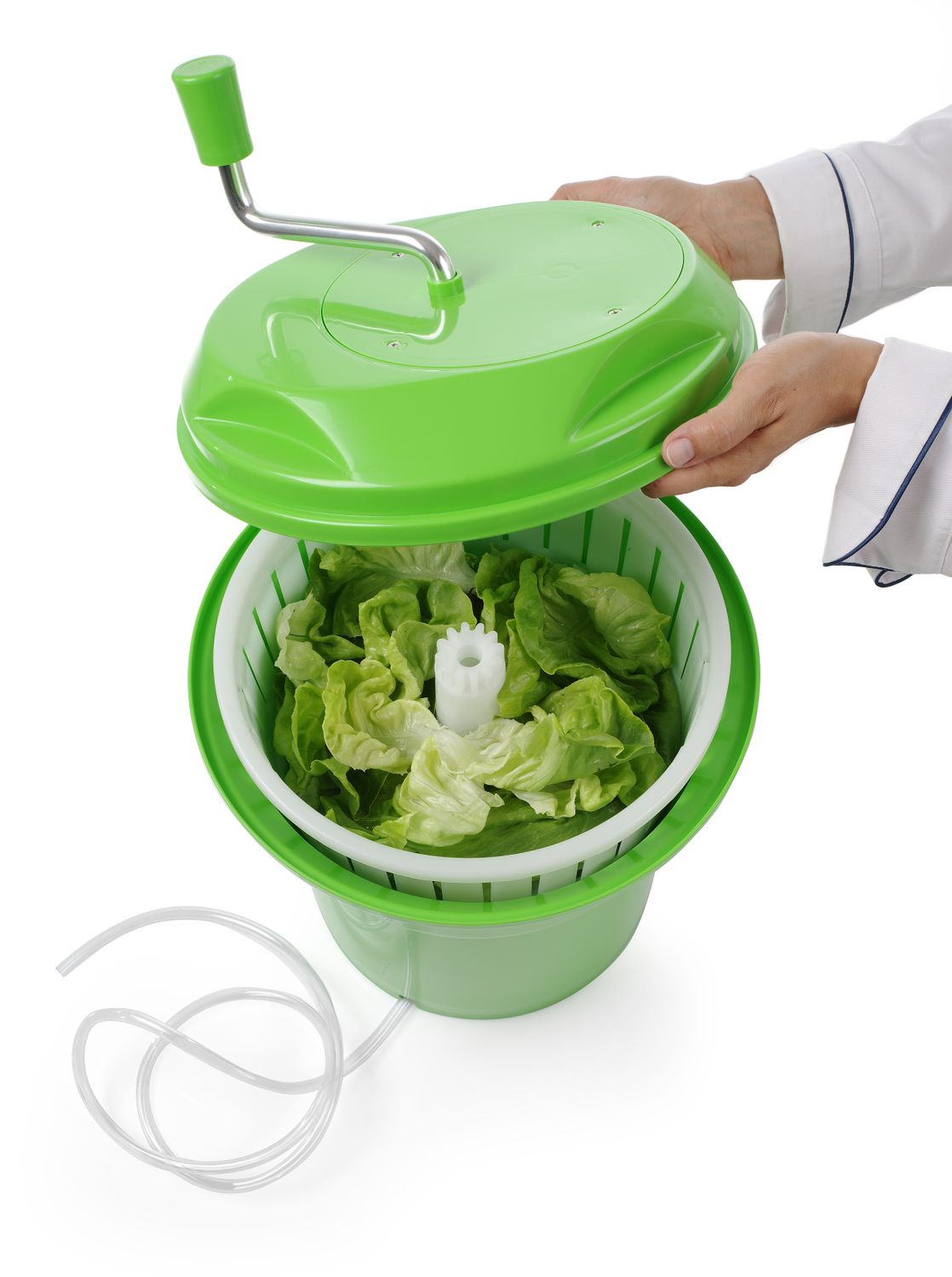 Odstredivka na šalát, HENDI, 12L, Zelená, ⌀335x(H)430mm Kód: 222553