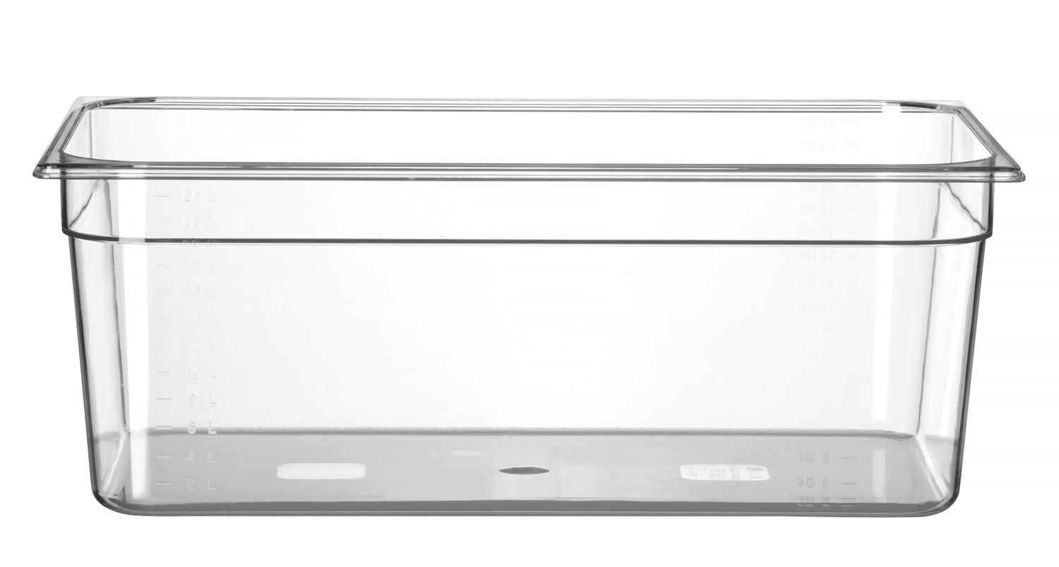 Nádoba GN 1/1, HENDI, Profi Line, GN 1/1, 24L, Priehľadná, 530x325x(H)200mm Kód: 861202
