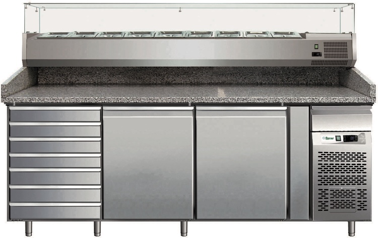 Ventilované chladiace pulty na pizzu G-PZ2610TN+RI20033V