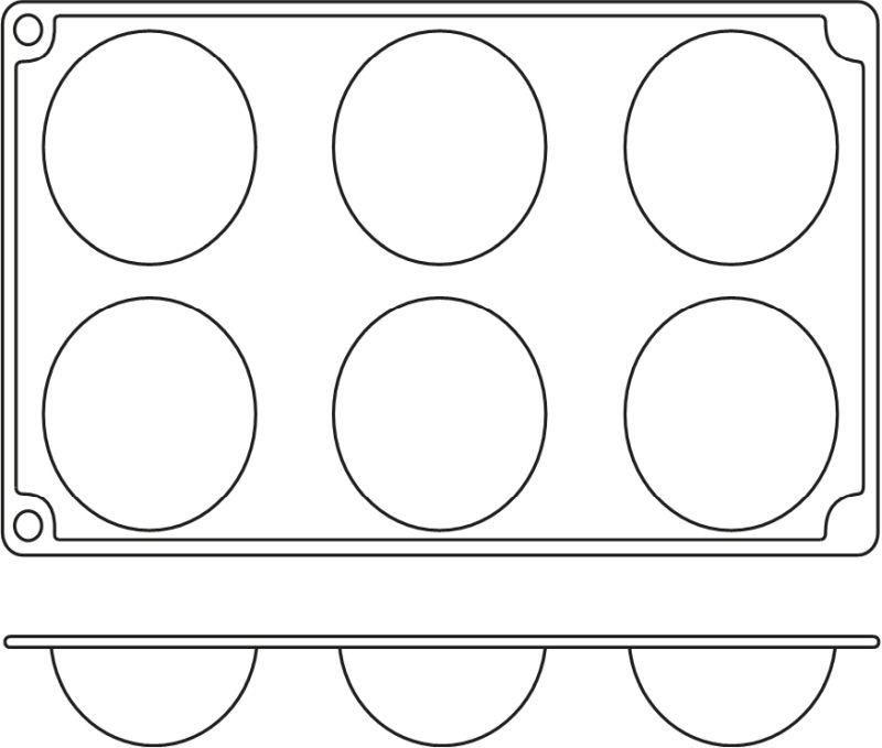 Silikónová forma Semi-Sphere 676202