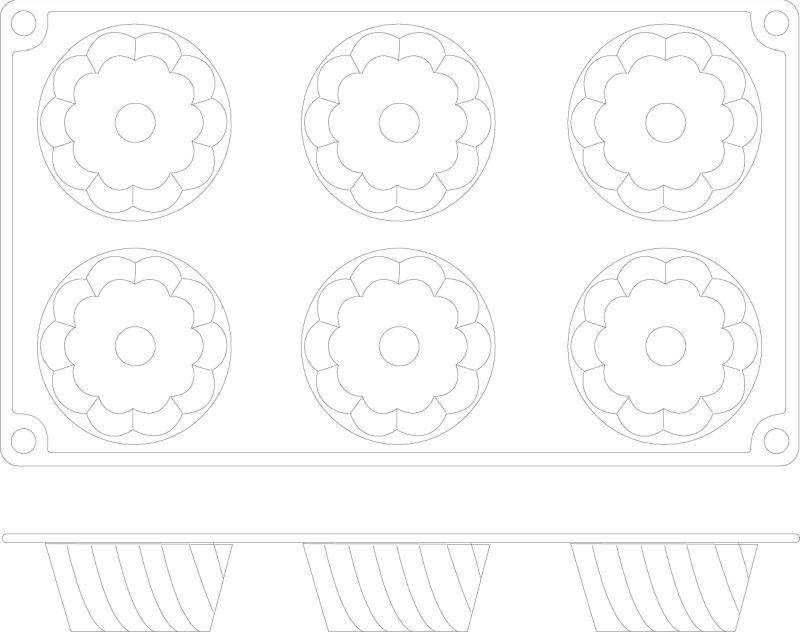 Silikónová forma Savarin mini 676134