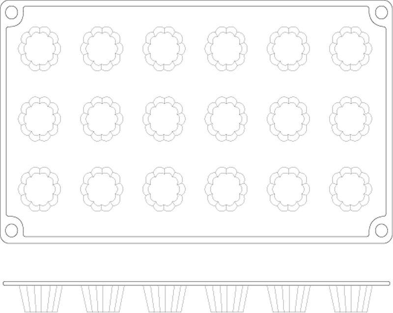 Silikónová forma Mini cannelais bordelais 676127